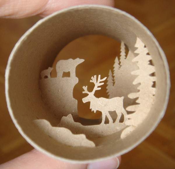 剪紙藝術(shù)，紙杯里的時光