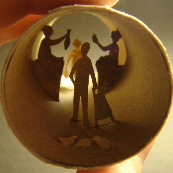 剪紙藝術(shù)，紙杯里的時光