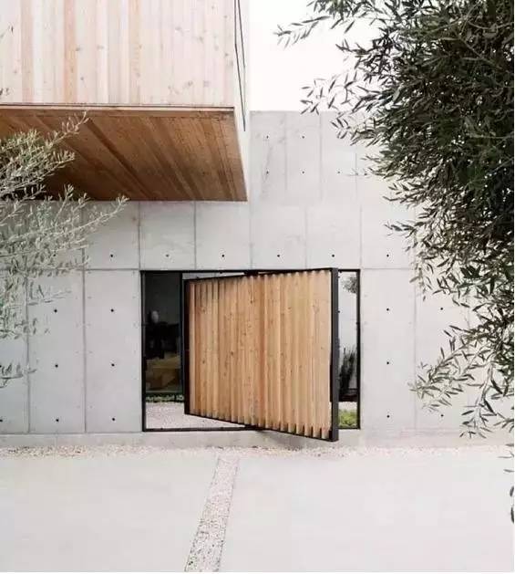 水泥墻樸素寂靜的美，庭院設(shè)計(jì)