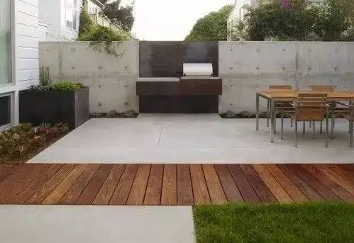 水泥墻樸素寂靜的美，庭院設(shè)計