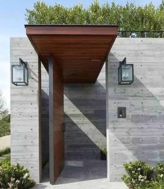 水泥墻樸素寂靜的美，庭院設(shè)計