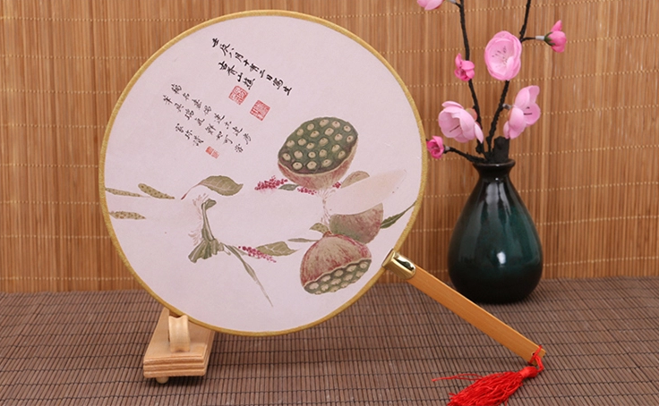 古風(fēng)系列圖案的家佳樂文學(xué)復(fù)古團扇