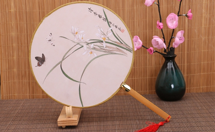 古風(fēng)系列圖案的家佳樂文學(xué)復(fù)古團扇