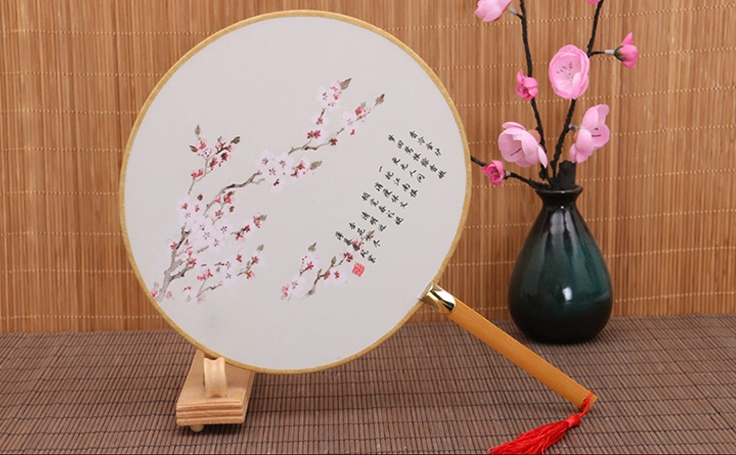 古風(fēng)系列圖案的家佳樂文學(xué)復(fù)古團扇