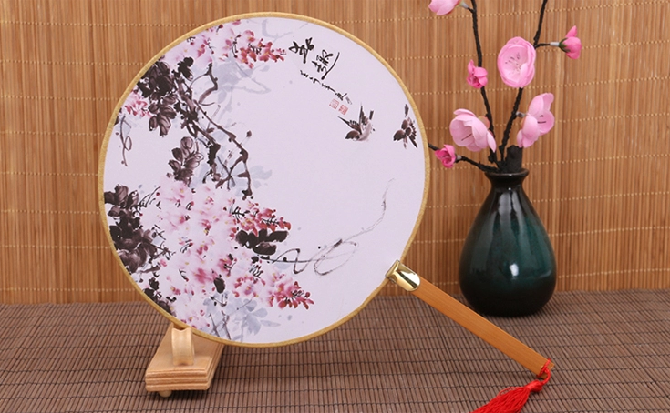 古風(fēng)系列圖案的家佳樂文學(xué)復(fù)古團扇