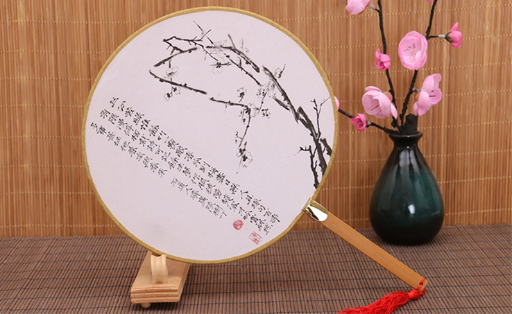 古風(fēng)系列圖案的家佳樂文學(xué)復(fù)古團扇