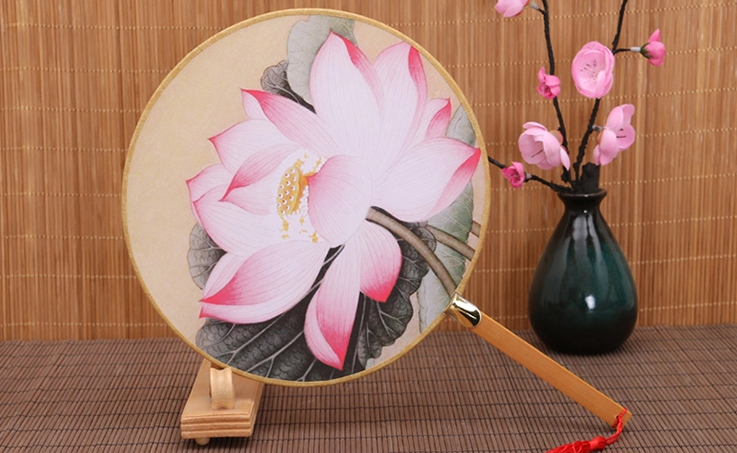 古風(fēng)系列圖案的家佳樂文學(xué)復(fù)古團(tuán)扇
