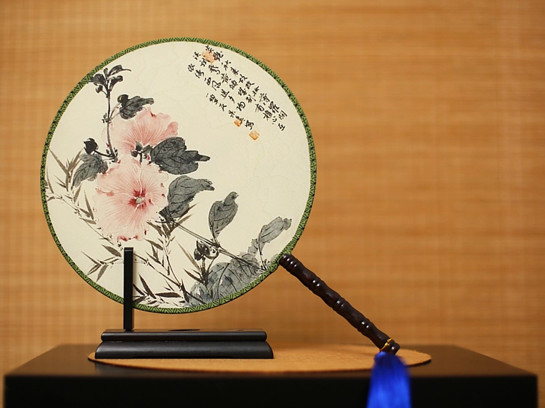 古風古畫圖案系列雙面團扇