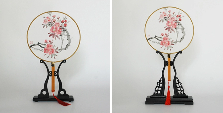 炎炎夏日的清涼，家佳樂文學(xué)手繪真絲團(tuán)扇