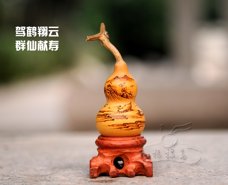家佳樂文學(xué)古典山水手工烙畫葫蘆工藝品