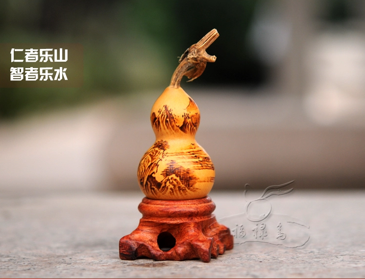 家佳樂文學(xué)古典山水手工烙畫葫蘆工藝品