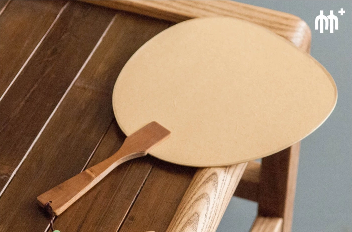 極簡竹漿紙團扇