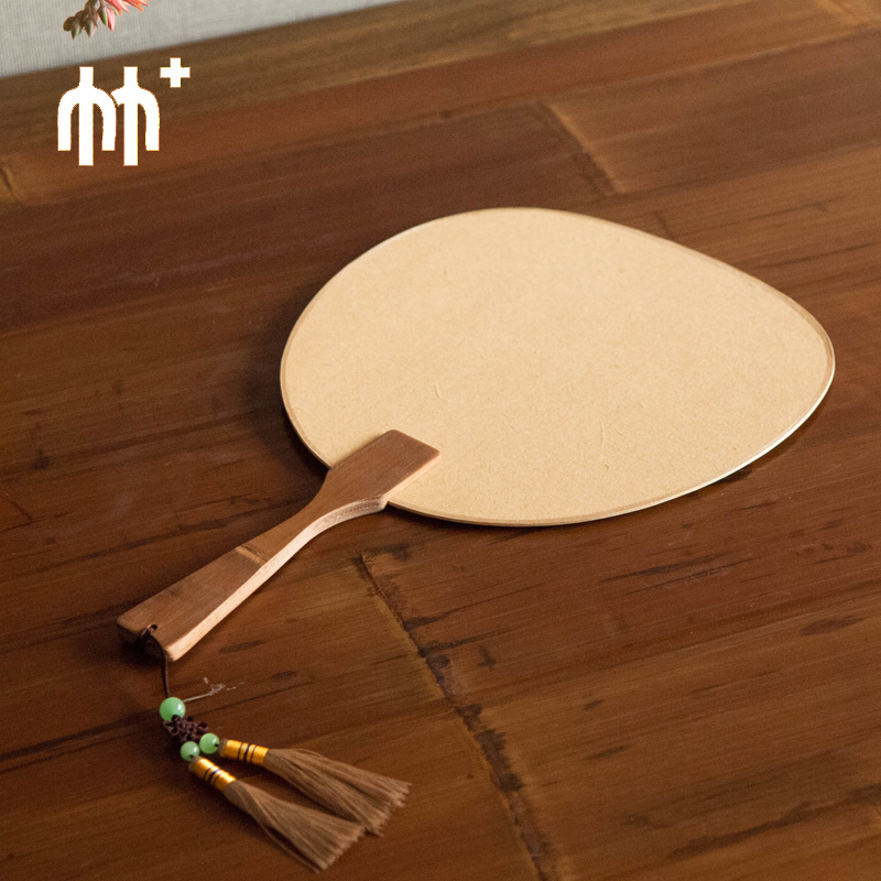 極簡竹漿紙團扇