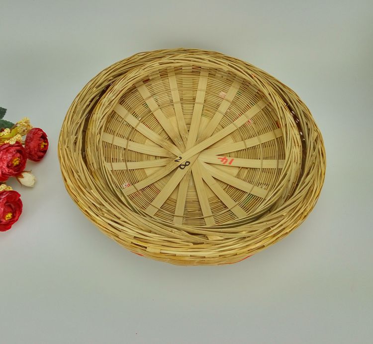 手工竹編竹籃，手繪彩繪禮品籃