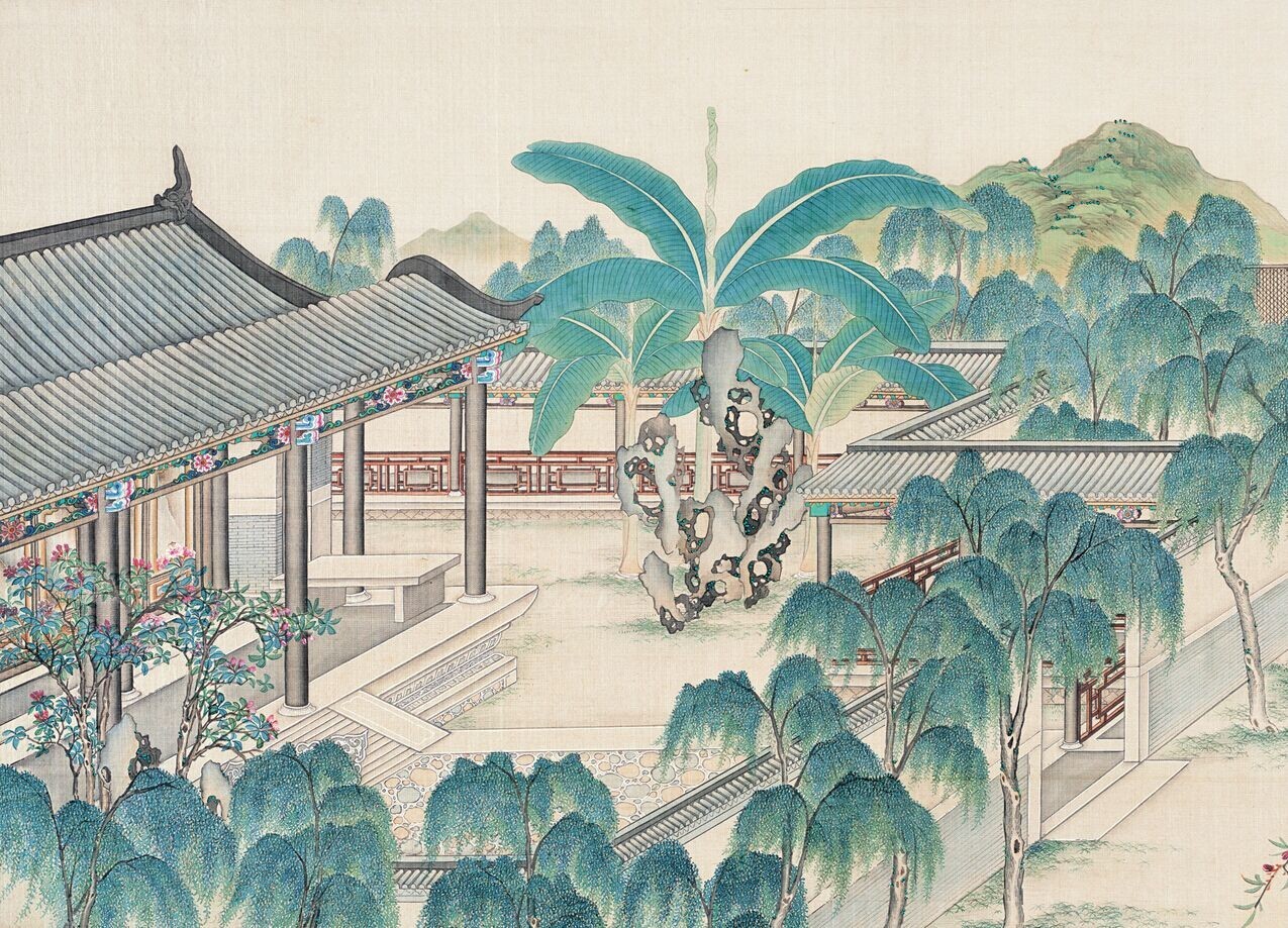 庭院深深，佳人依在