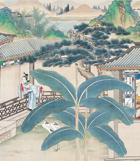 庭院深深，佳人依在