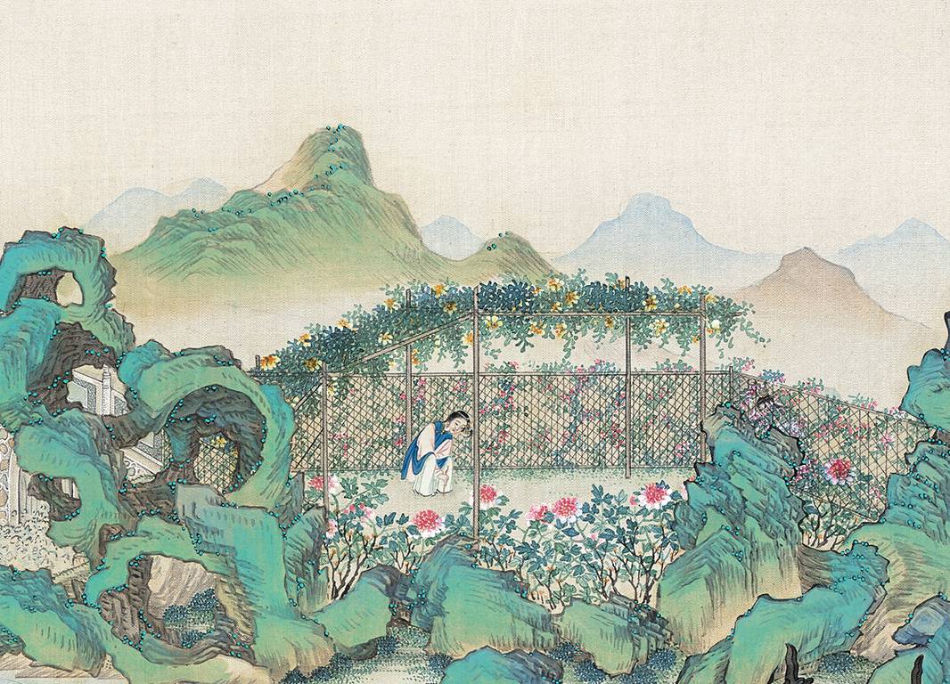 庭院深深，佳人依在