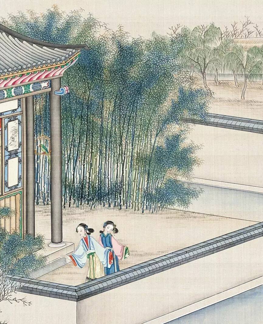 庭院深深，佳人依在