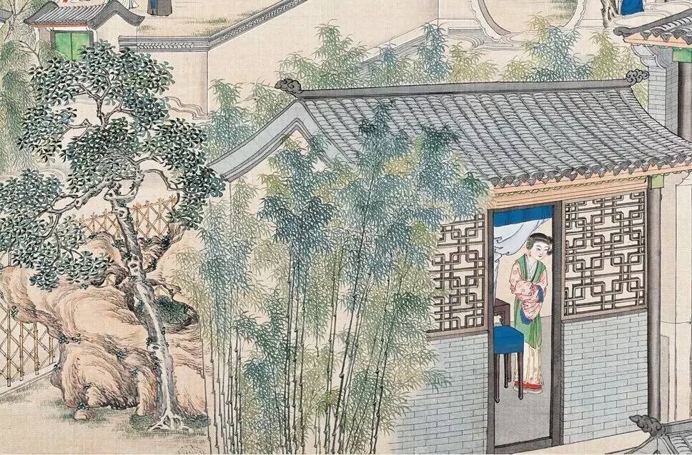 庭院深深，佳人依在