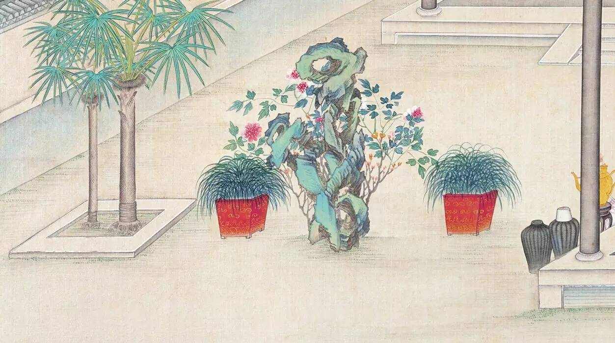 庭院深深，佳人依在