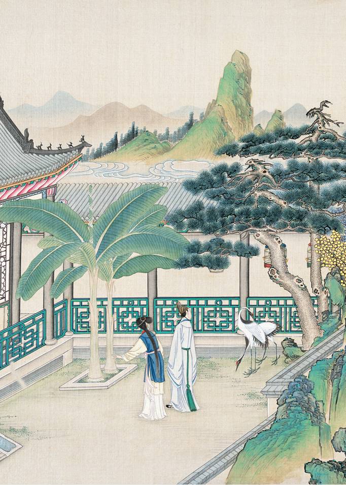 庭院深深，佳人依在