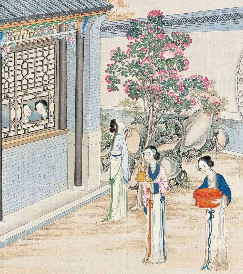 庭院深深，佳人依在