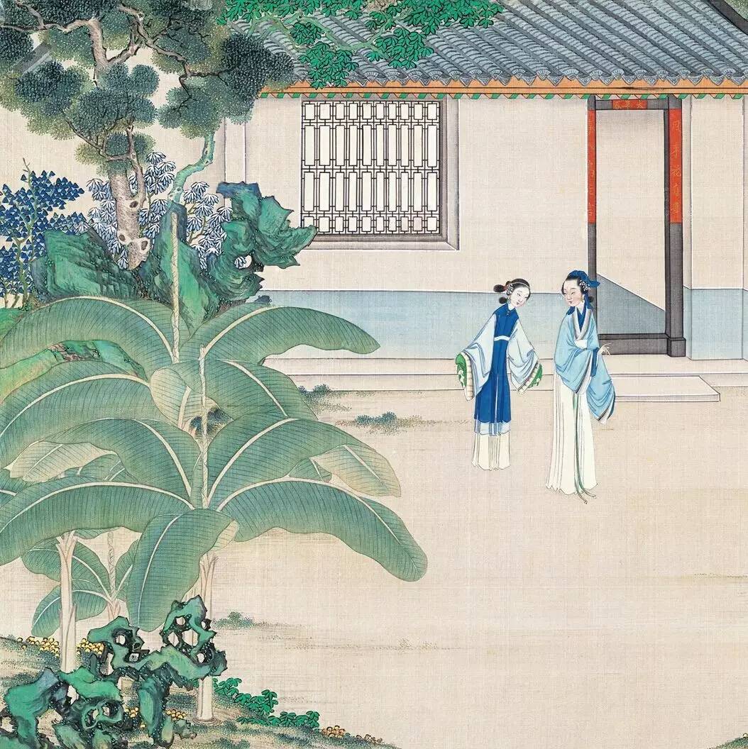 庭院深深，佳人依在