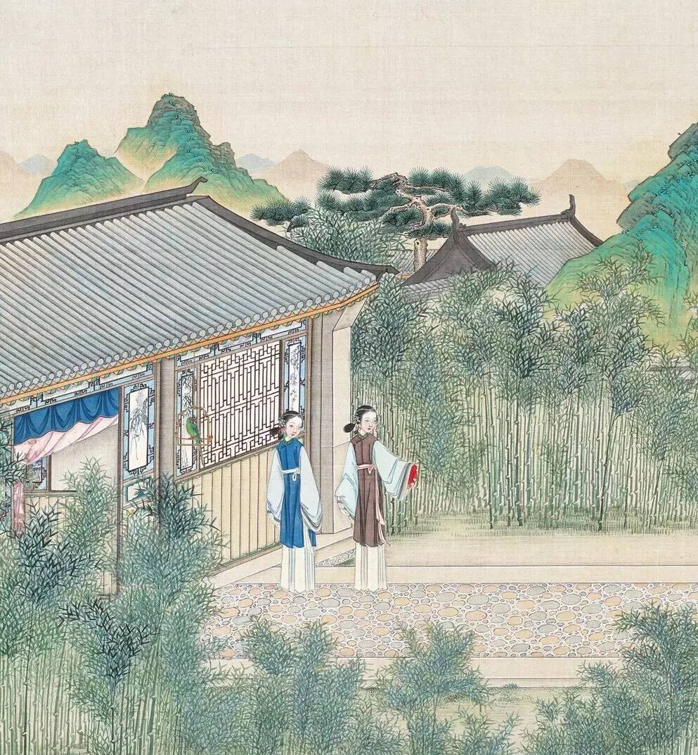 庭院深深，佳人依在