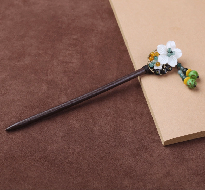 中國古風頭飾古典民族風手工木簪子