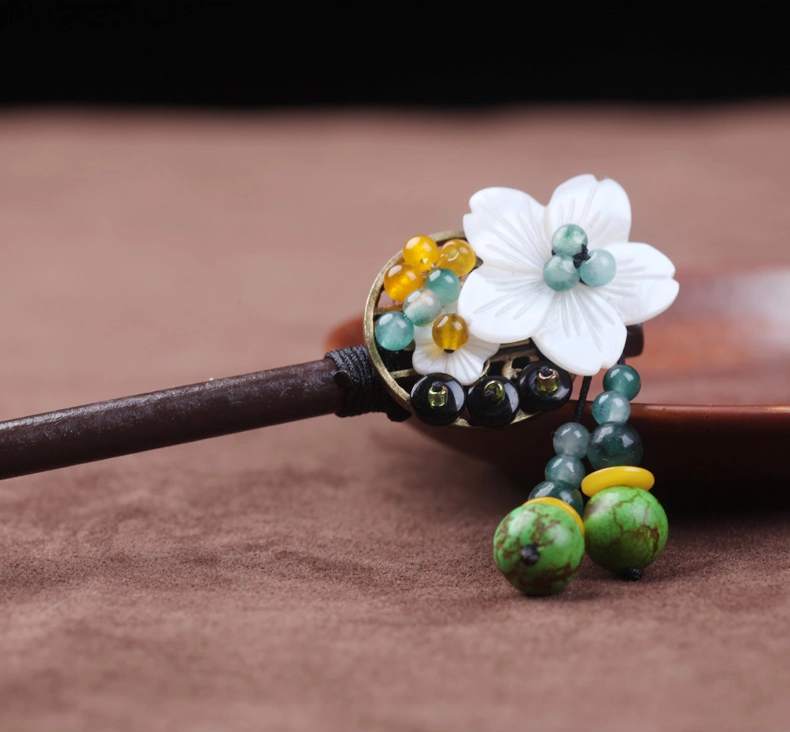 中國古風頭飾古典民族風手工木簪子