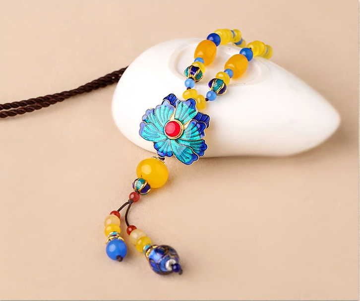 家佳樂文學(xué)吊墜瑪瑙配飾長款項鏈掛飾