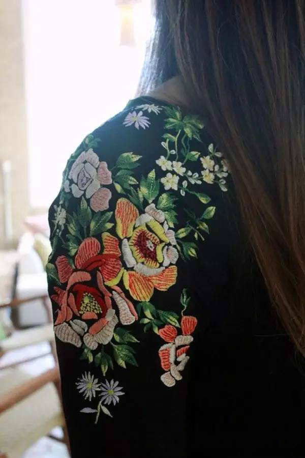 美的讓人無(wú)法呼吸，唯美刺繡圖案圖片