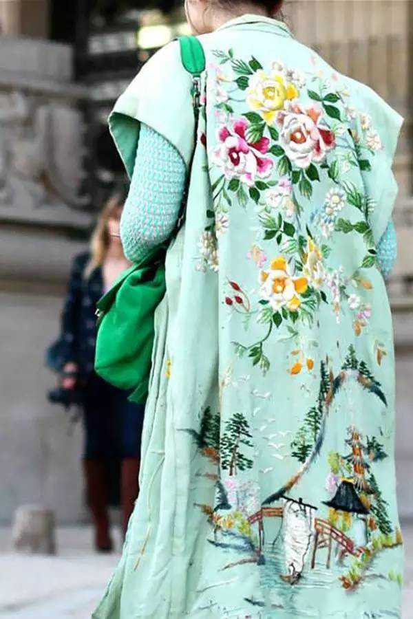 美的讓人無法呼吸，唯美刺繡圖案圖片