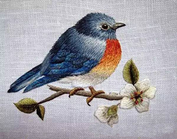 美的讓人無(wú)法呼吸，唯美刺繡圖案圖片