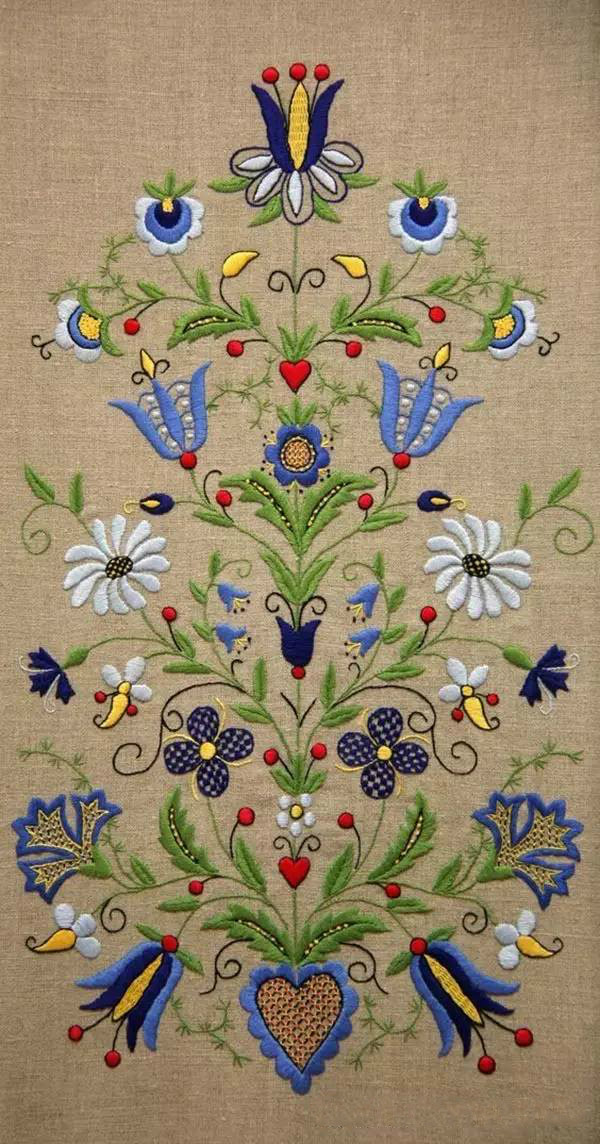 美的讓人無法呼吸，唯美刺繡圖案圖片