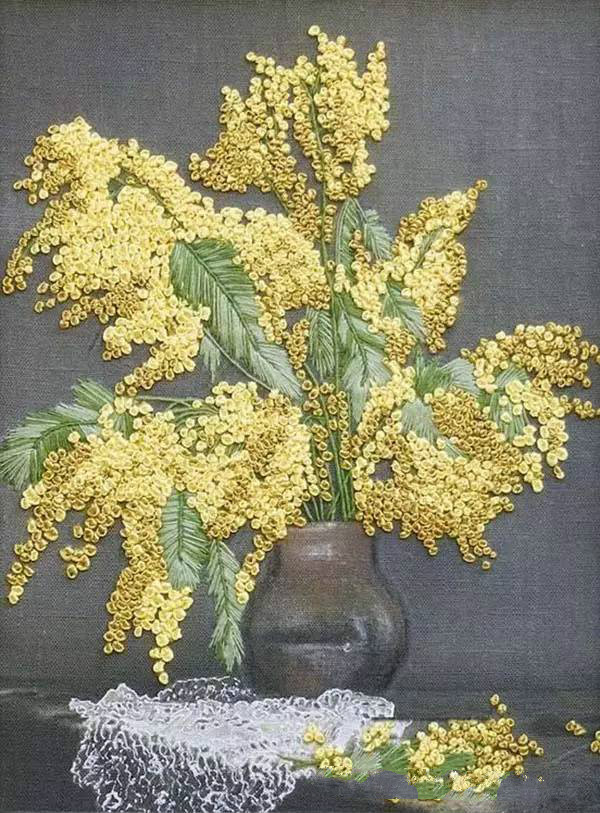 美的讓人無法呼吸，唯美刺繡圖案圖片