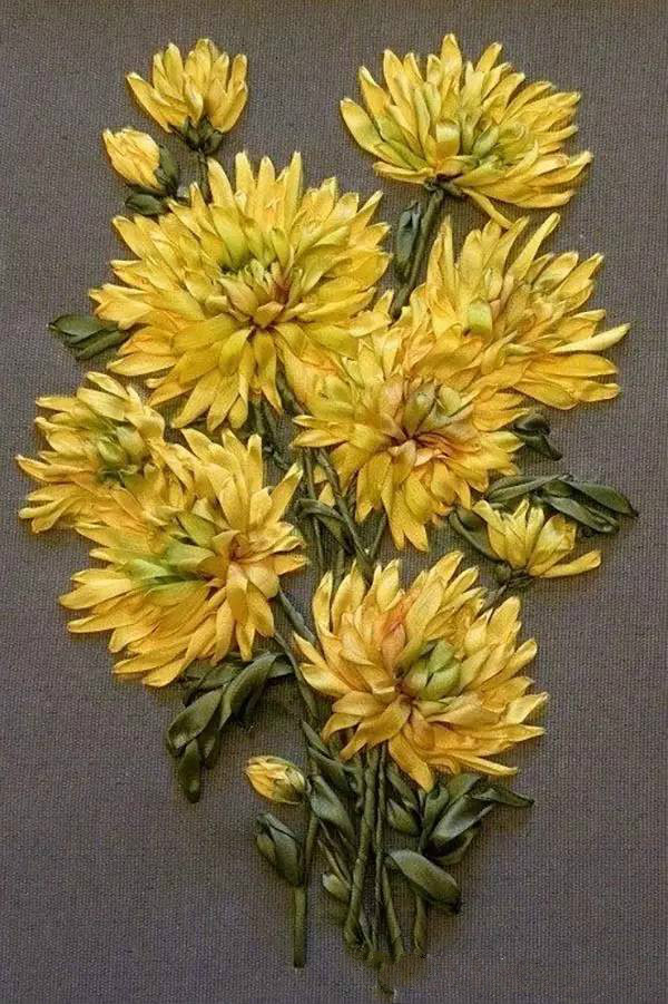 美的讓人無法呼吸，唯美刺繡圖案圖片