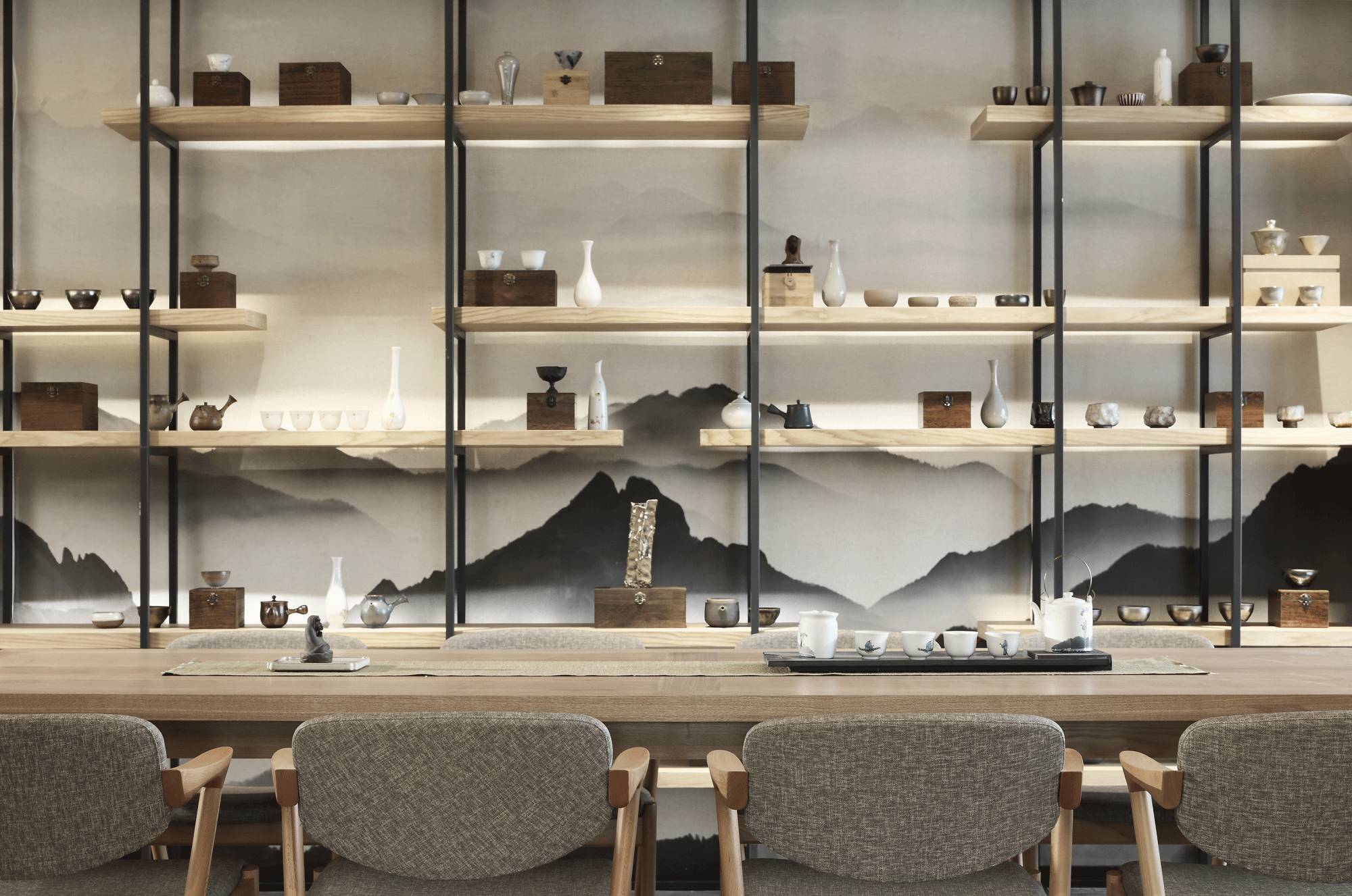 樸素安靜的禪意原木空間，中式裝修造景藝術(shù)