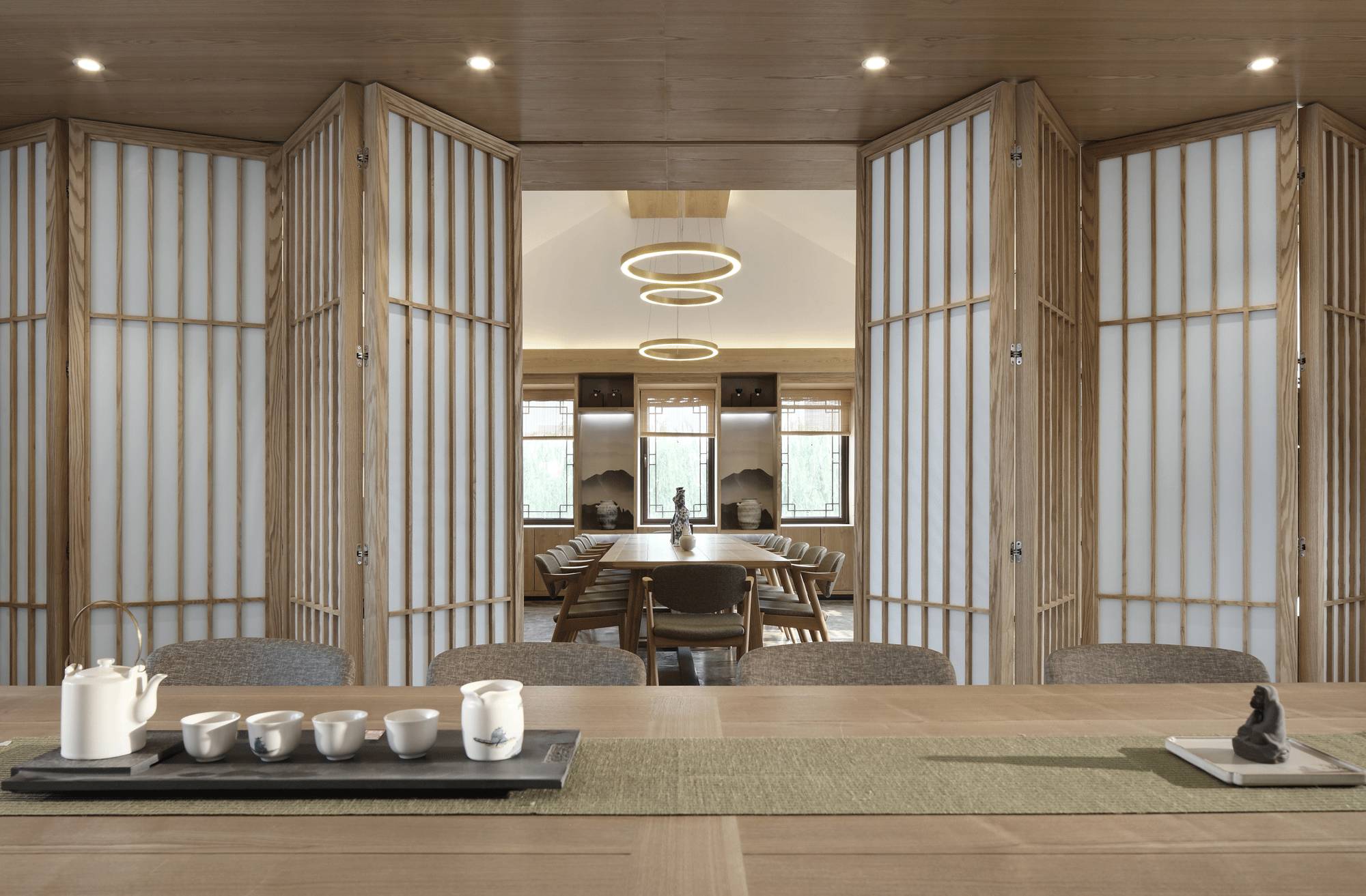 樸素安靜的禪意原木空間，中式裝修造景藝術(shù)