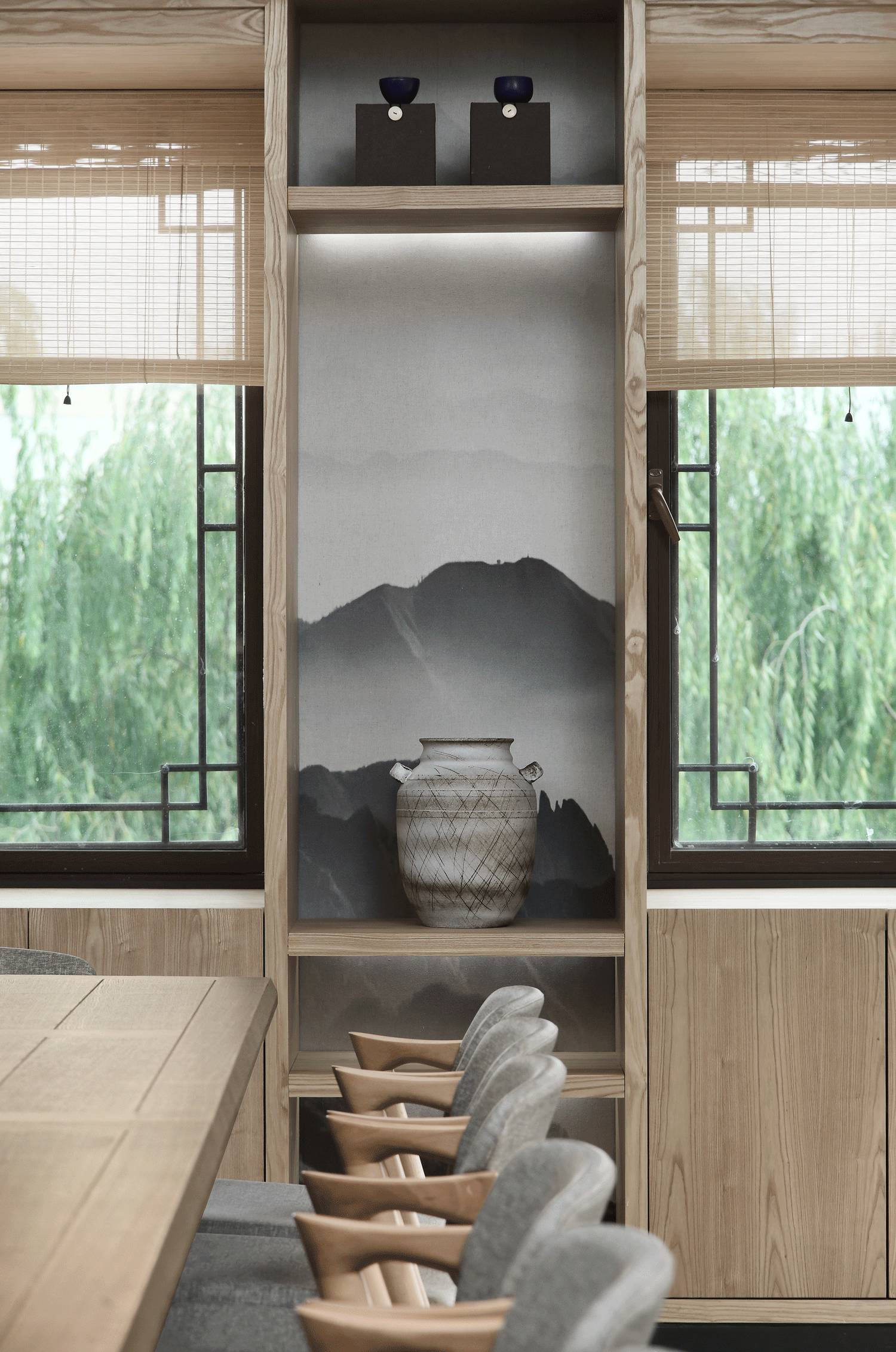 樸素安靜的禪意原木空間，中式裝修造景藝術(shù)