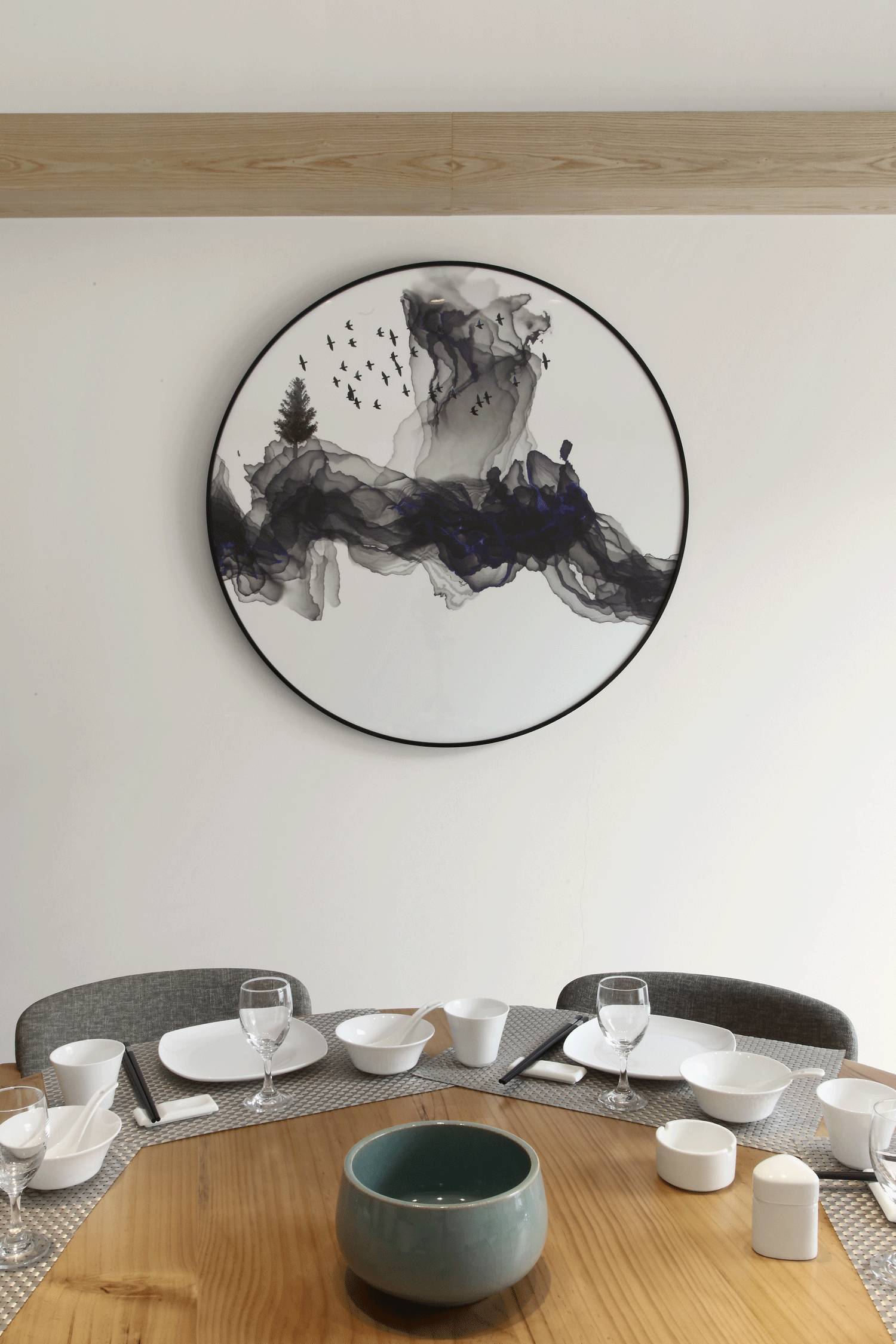 樸素安靜的禪意原木空間，中式裝修造景藝術(shù)