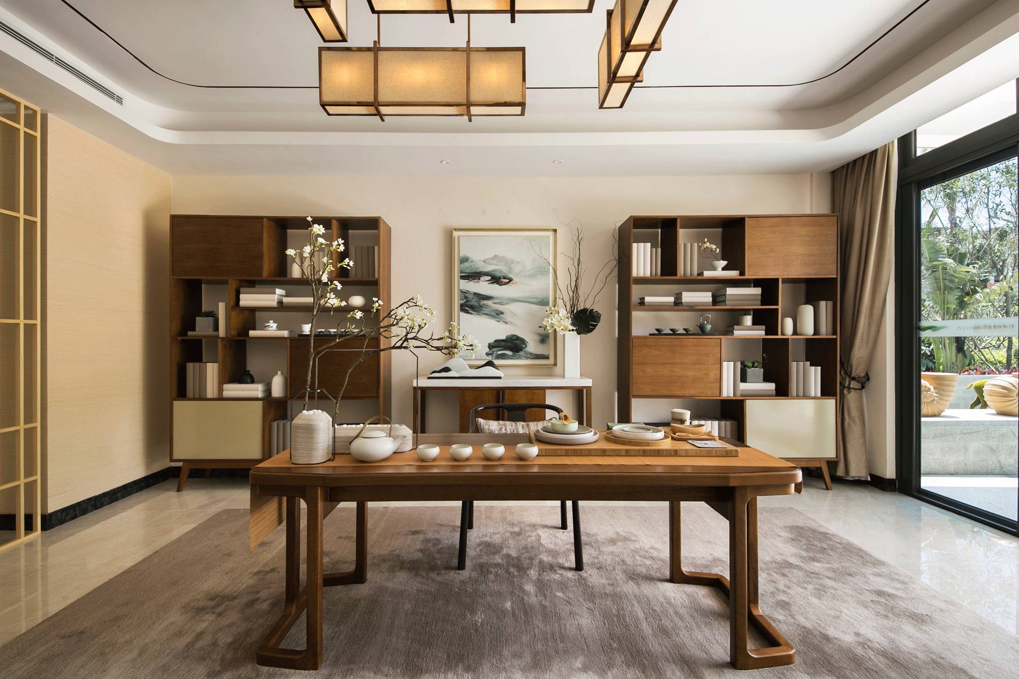 茶·時光的故事，290㎡典雅新中式裝修設(shè)計