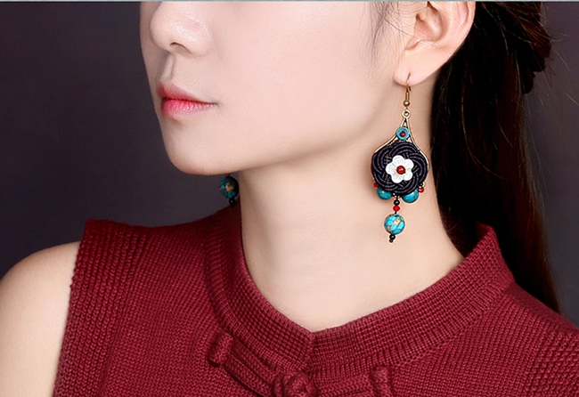 家佳樂(lè)文學(xué)手工耳環(huán)民族風(fēng)編織耳環(huán)