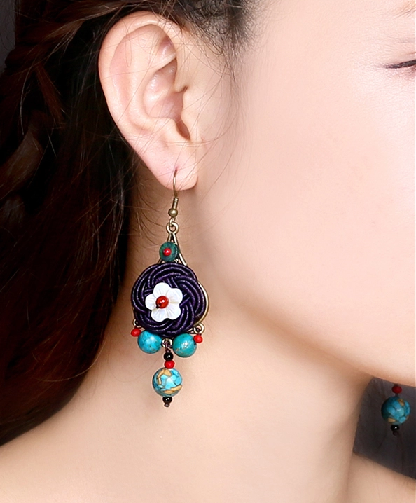 家佳樂(lè)文學(xué)手工耳環(huán)民族風(fēng)編織耳環(huán)