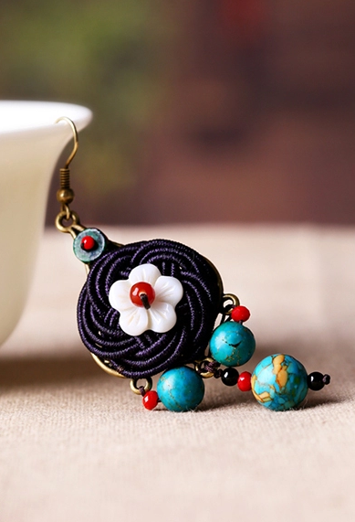家佳樂(lè)文學(xué)手工耳環(huán)民族風(fēng)編織耳環(huán)