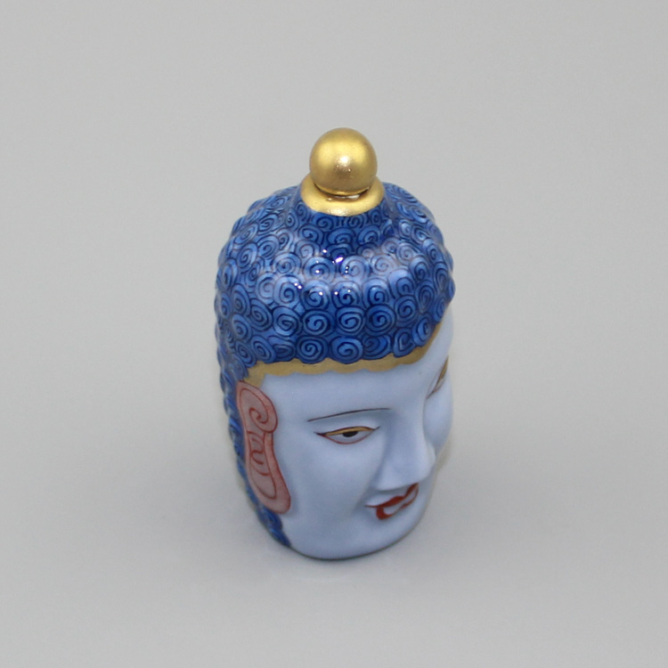 佛光普照手繪描金鼻煙壺如來佛祖掛飾護(hù)身符