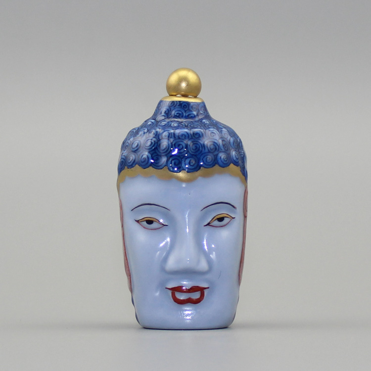 佛光普照手繪描金鼻煙壺如來佛祖掛飾護(hù)身符