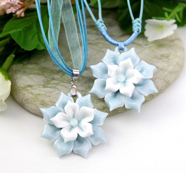 古風(fēng)白袂青衫家佳樂文學(xué)手工陶瓷項(xiàng)鏈