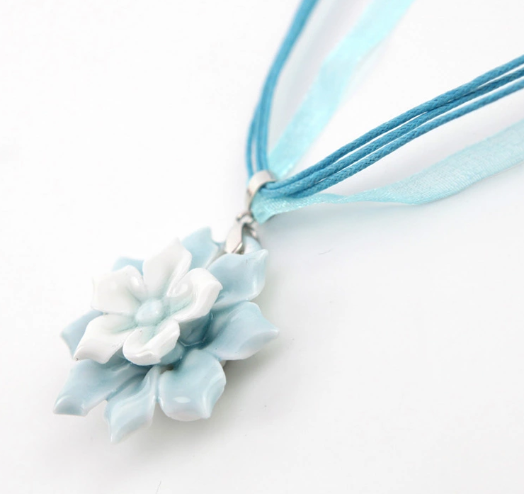 古風(fēng)白袂青衫家佳樂文學(xué)手工陶瓷項(xiàng)鏈