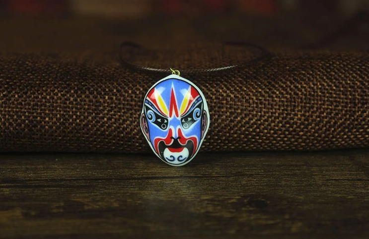 家佳樂文學(xué)京劇臉譜陶瓷吊墜手工項(xiàng)鏈